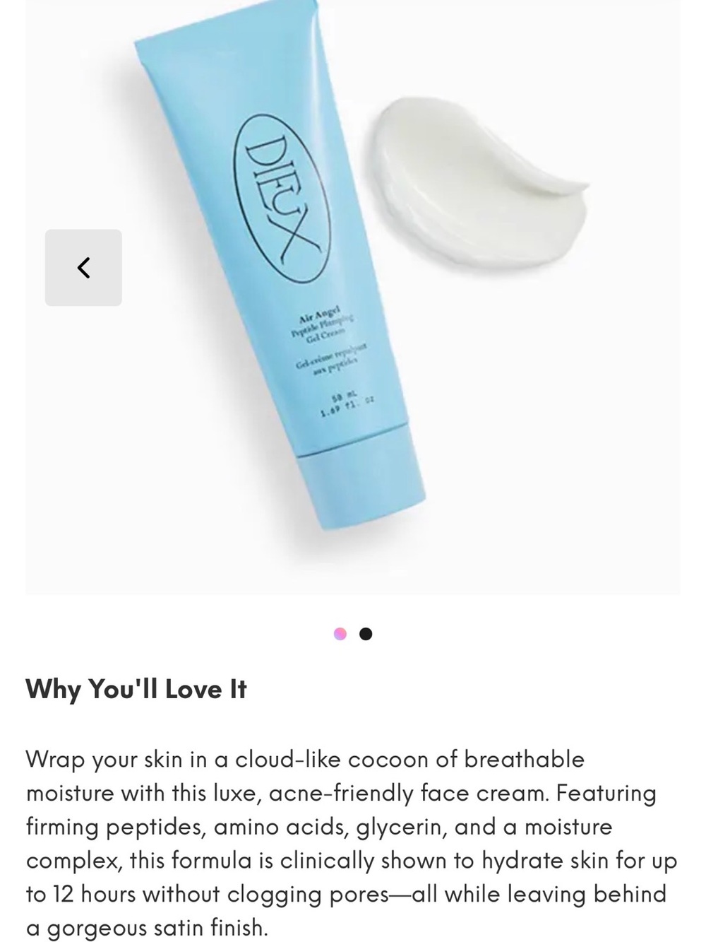 Dieux Air Angel Hydrating Gel Cream — Light Blue